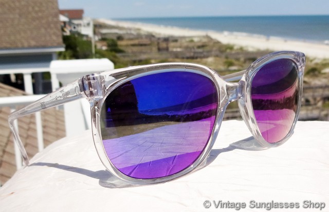 Bolle 396 Spectra Acrylex Clear Blue Mirror Sunglasses